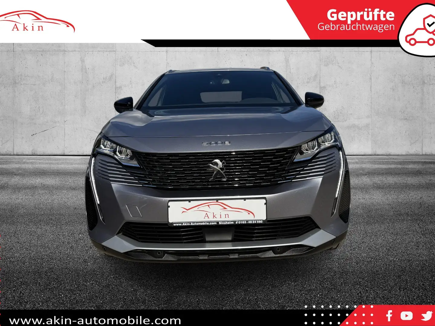 Peugeot 5008 LED/LEDER/NAVI/KAMERA/PDC/ACC/TEMP./7-SITZER Grau - 2