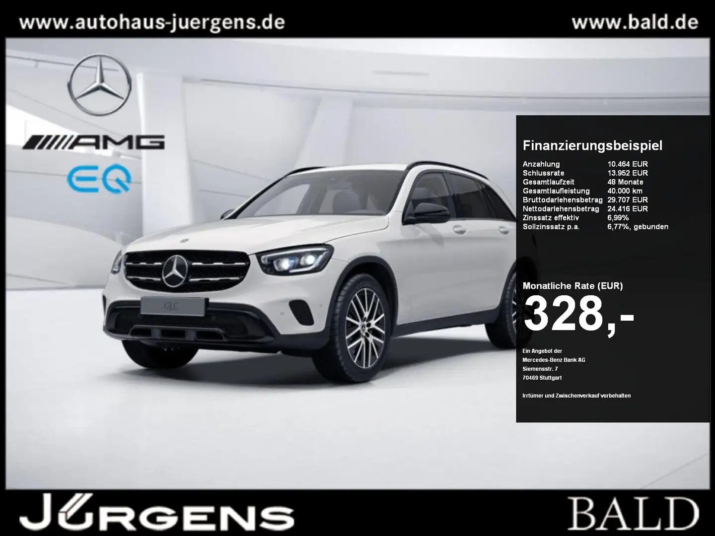 Mercedes-Benz GLC 220 d 4MATIC +Exclusive+MBUX+Wide+Night+Cam Weiß - 1