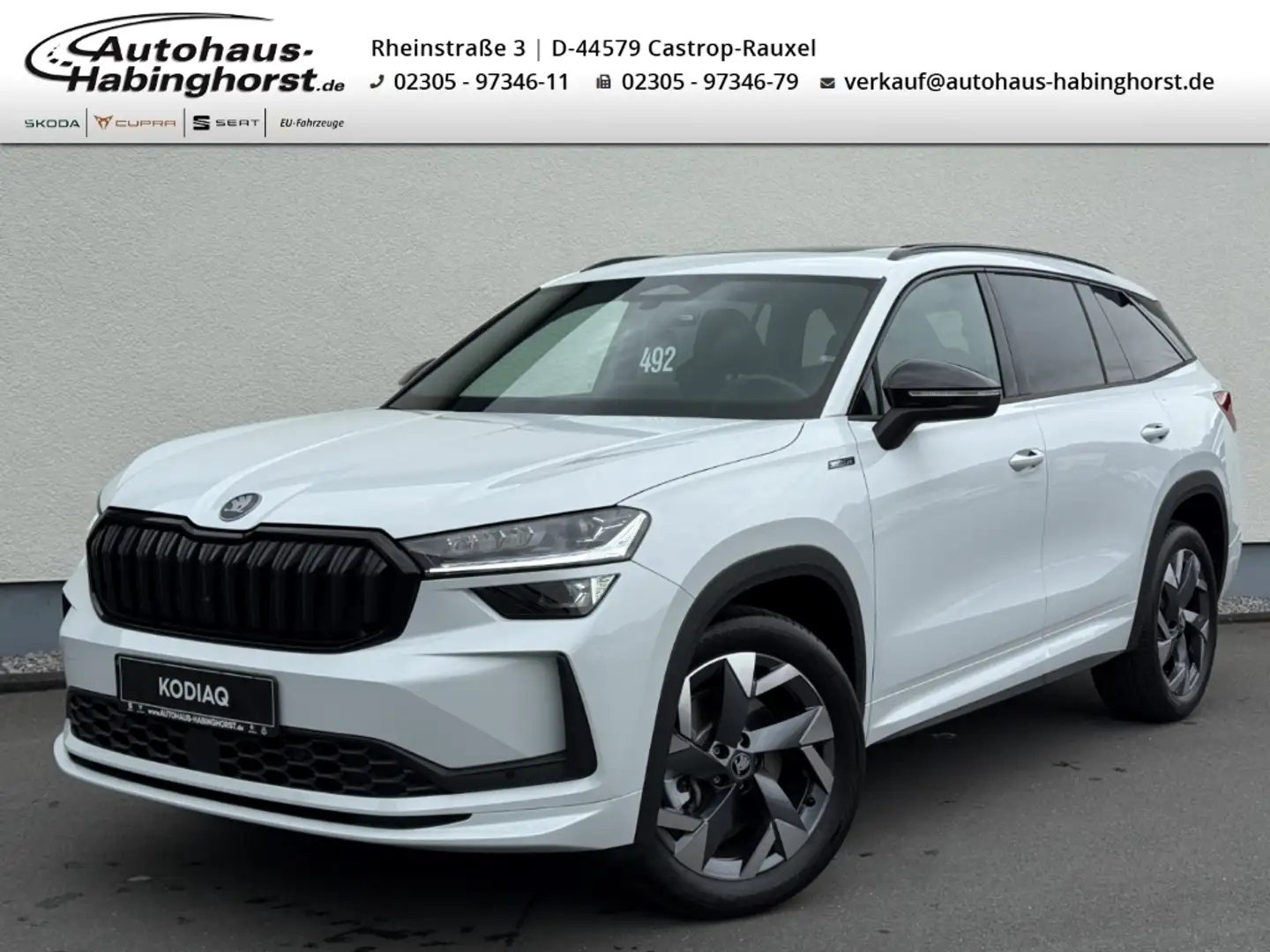 Skoda Kodiaq 2.0 TDI DSG 4x4 Sportline 7-Sitzer ACC Matrix Pano Белый - 1