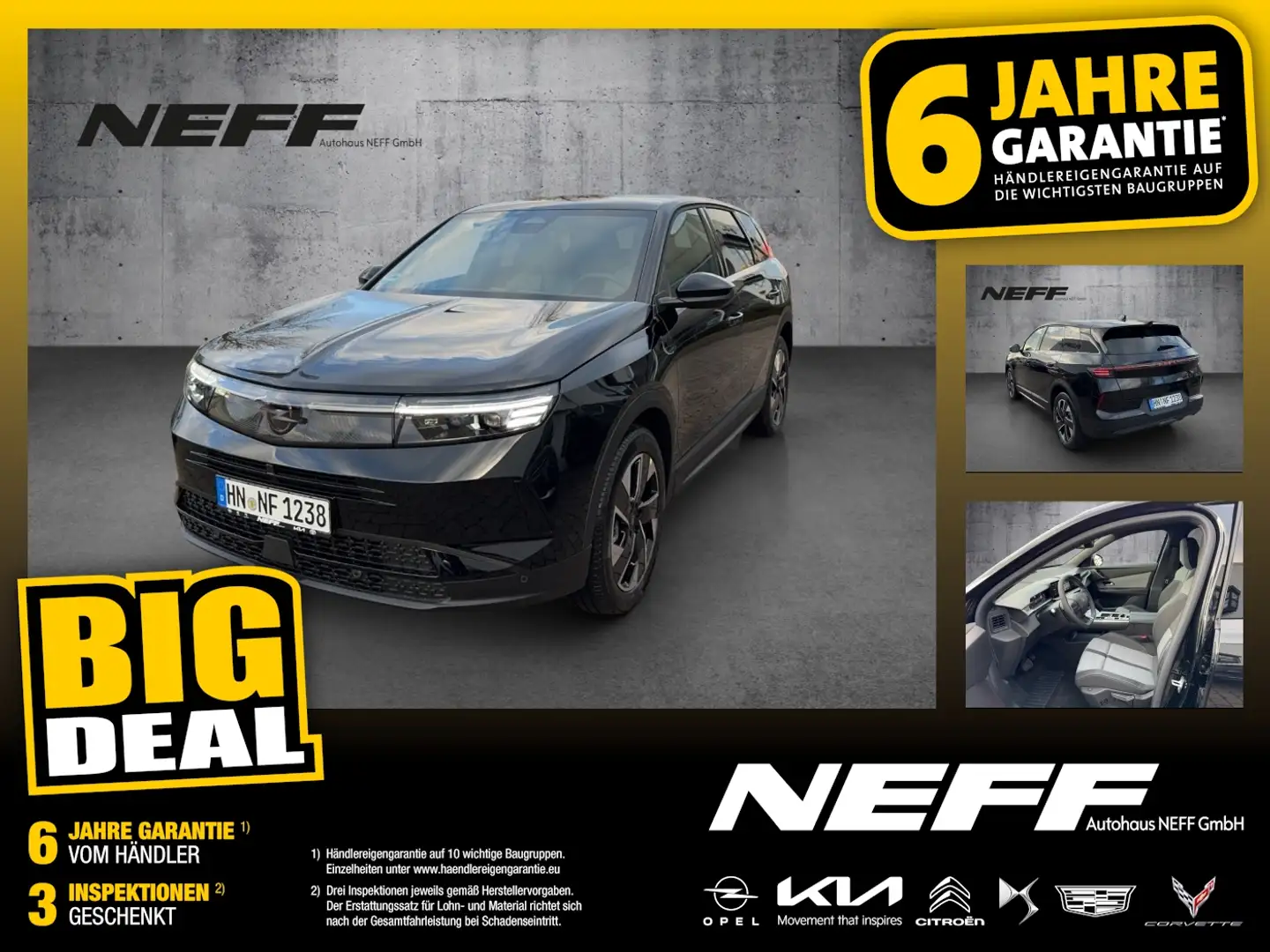 Opel Grandland 100kW 1.2 Mild-Hybrid 48V GS LED KAM Noir - 1