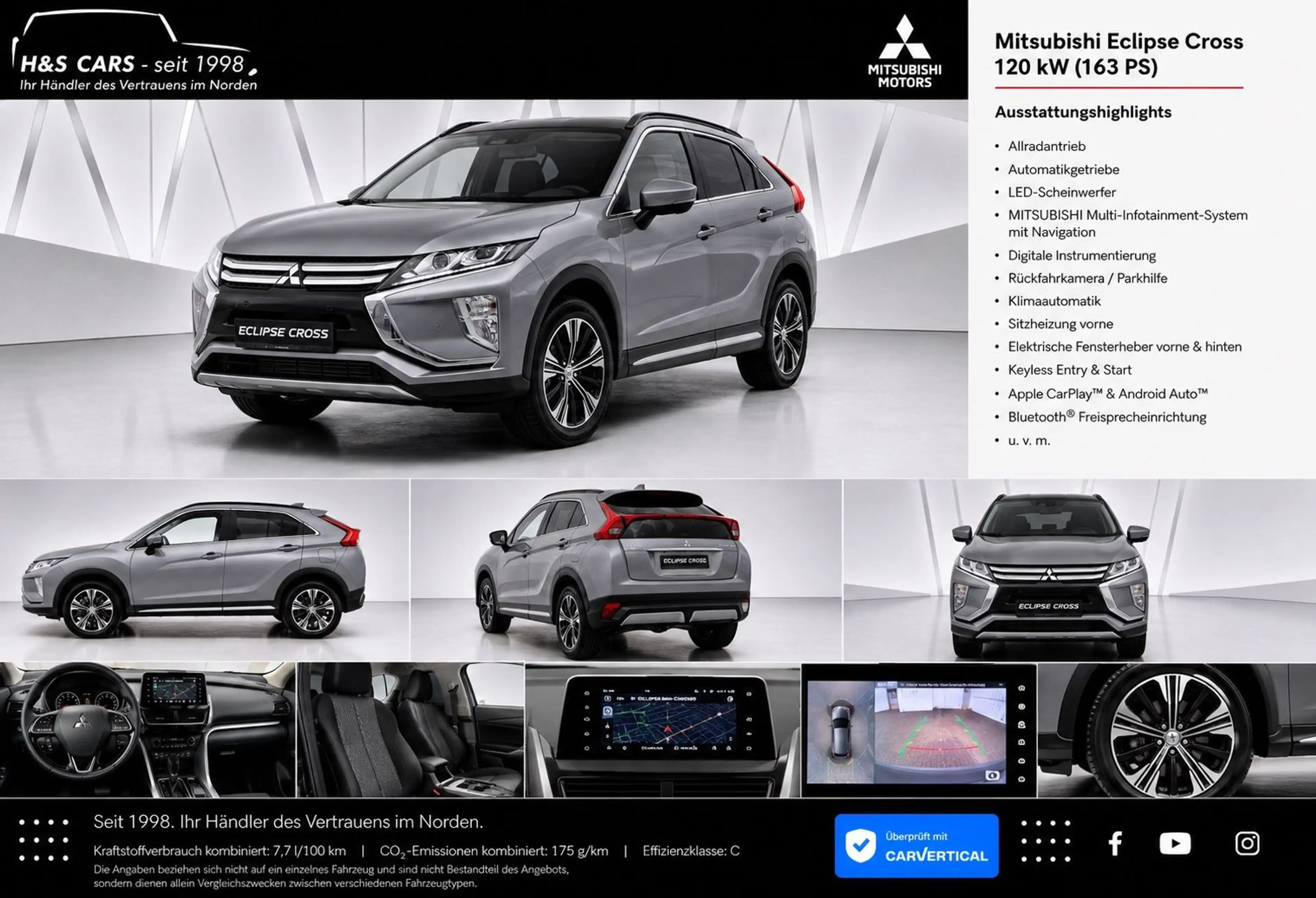 Mitsubishi Eclipse Cross 1.5 ClearT Active LED NAV KAM CARP