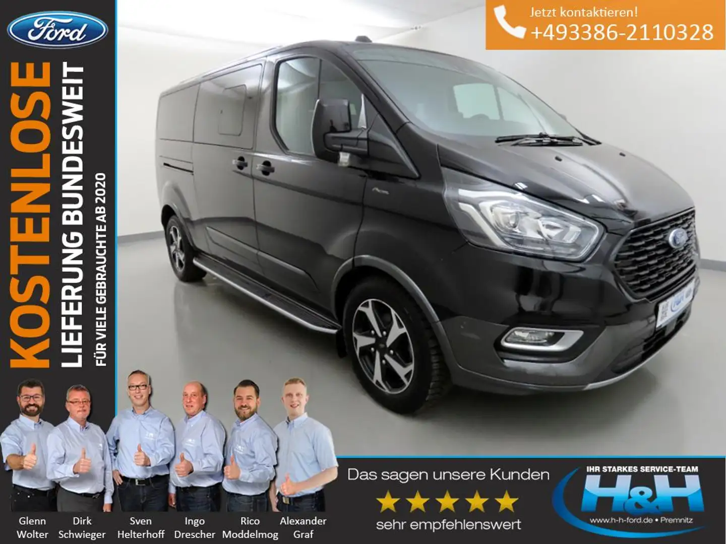 Ford Tourneo Custom 2.0 Aut. L2 Active LED+iACC Negru - 1