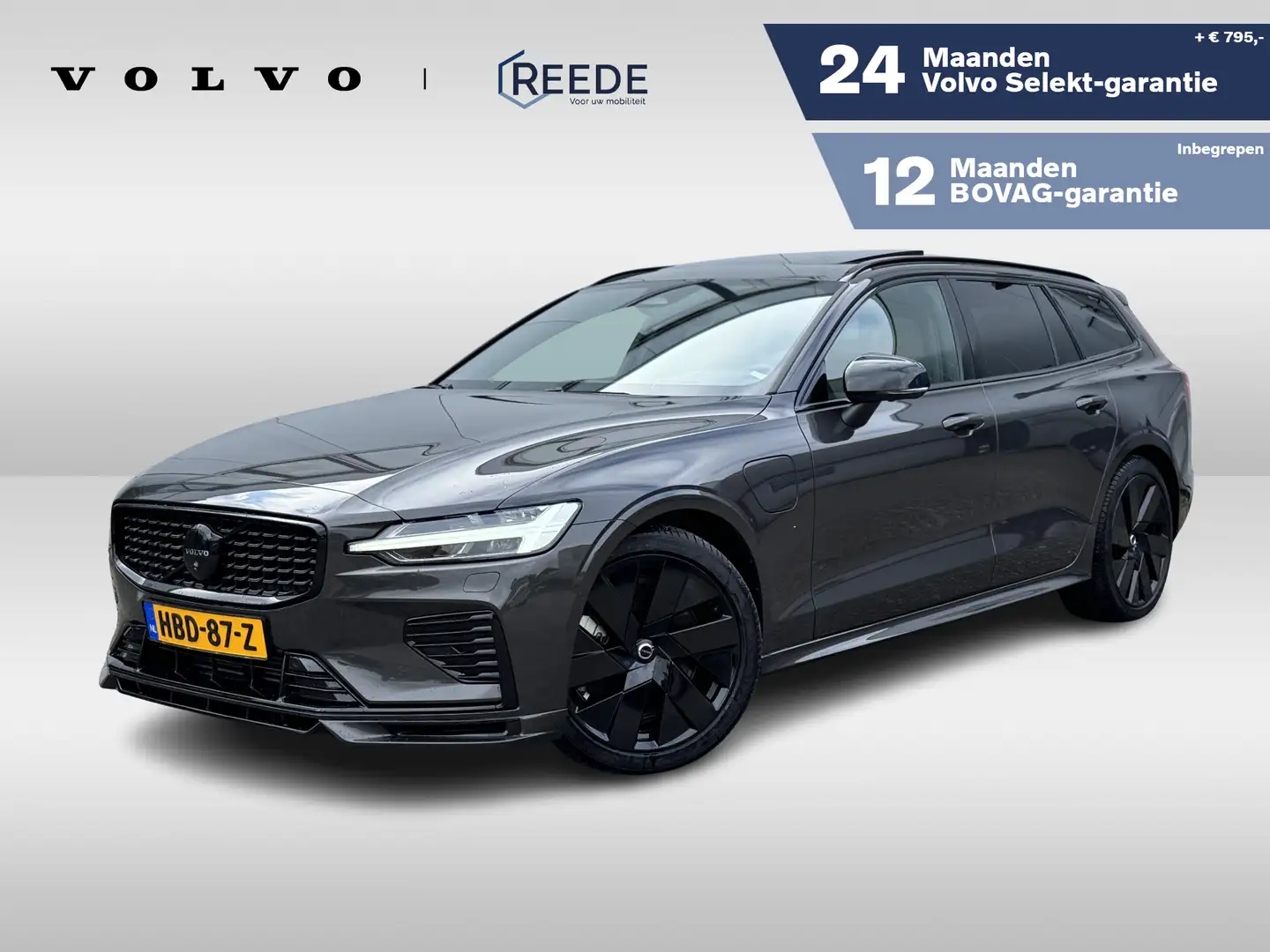 Volvo V60 2.0 T6 Plug-in hybrid AWD Ultra Dark Climate Line Gris - 1
