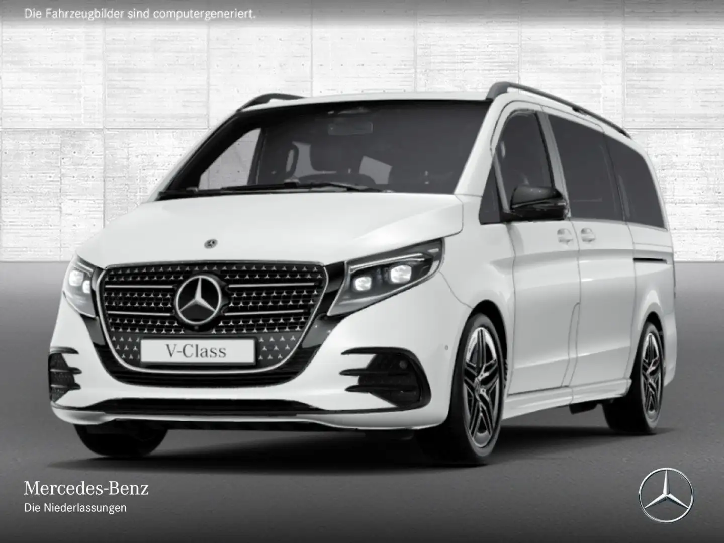 Mercedes-Benz V 300 d AVANTGARDE+AMG+9G+AHK+StandHZ+Klimaautom Weiß - 2