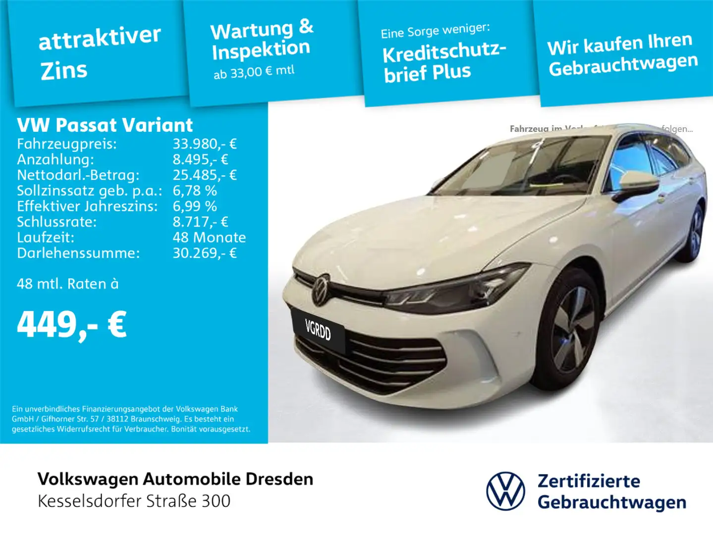 Volkswagen Passat Variant Business 1.5 eTSI Weiß - 1