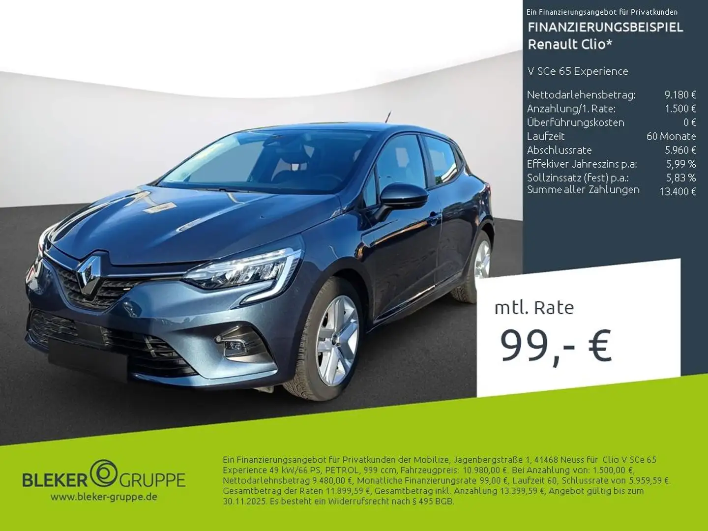 Renault Clio V SCe 65 Experience Gris - 1