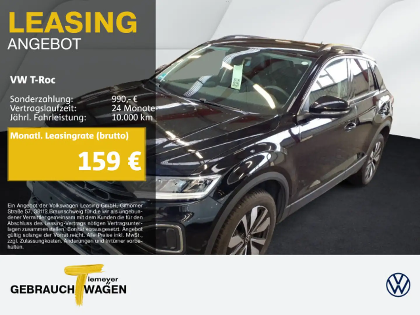 Volkswagen T-Roc 1.0 TSI GOAL NAVI ASSIST APP-CON PRIVACY Schwarz - 1