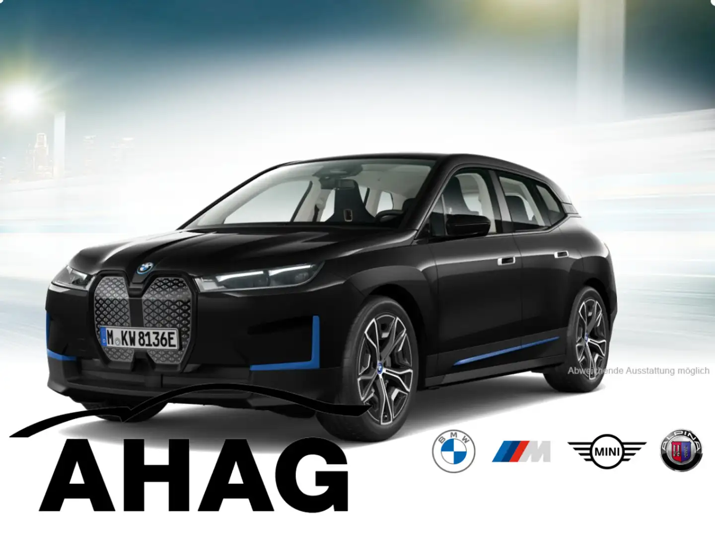 BMW iX xDrive40 Sportpaket Klimaaut. AHK Soft-Close Schwarz - 1