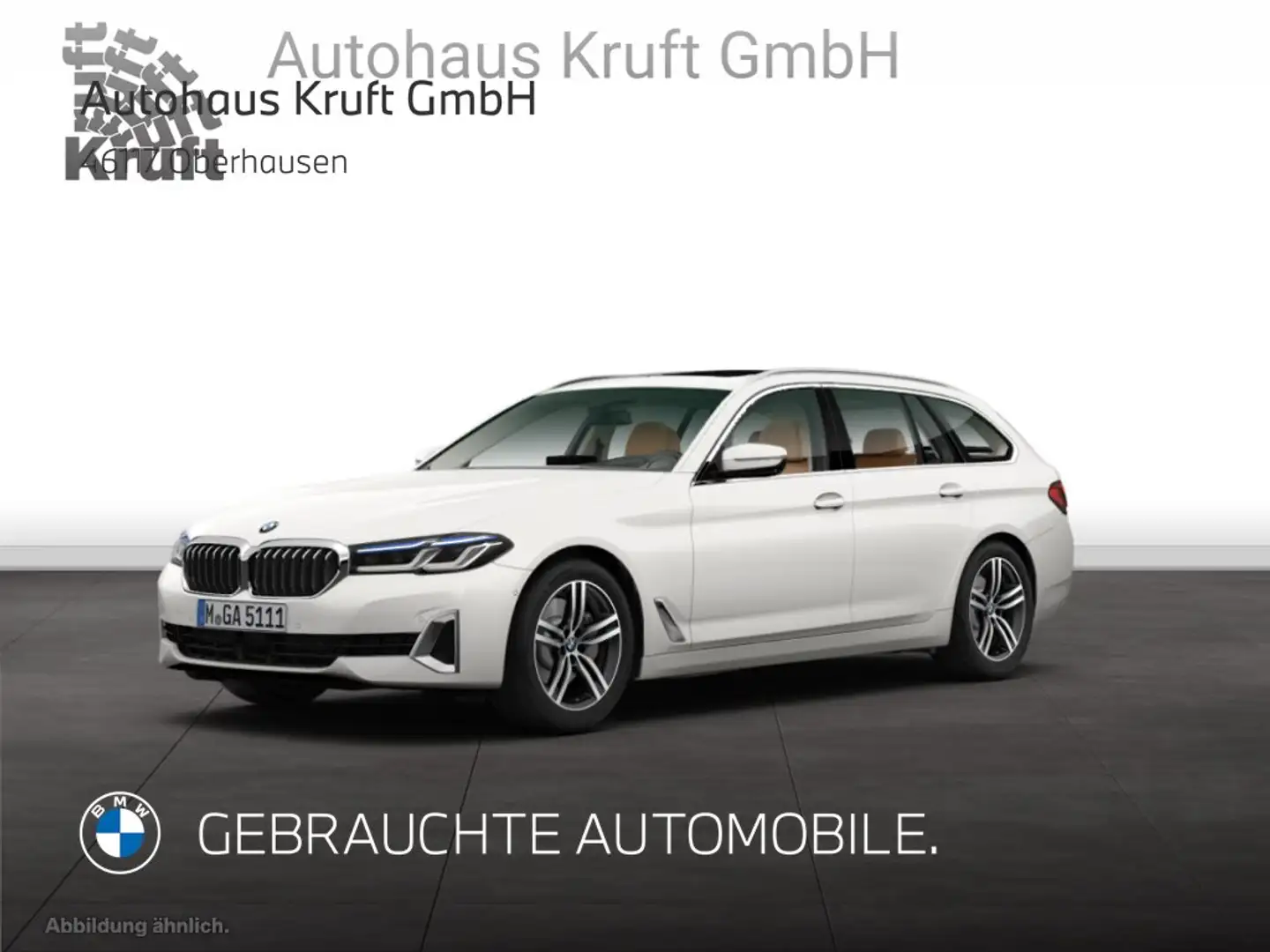 BMW 520 d Touring LEDER+PANO+ACC+KAMERA+LASER+HUD Blanc - 2