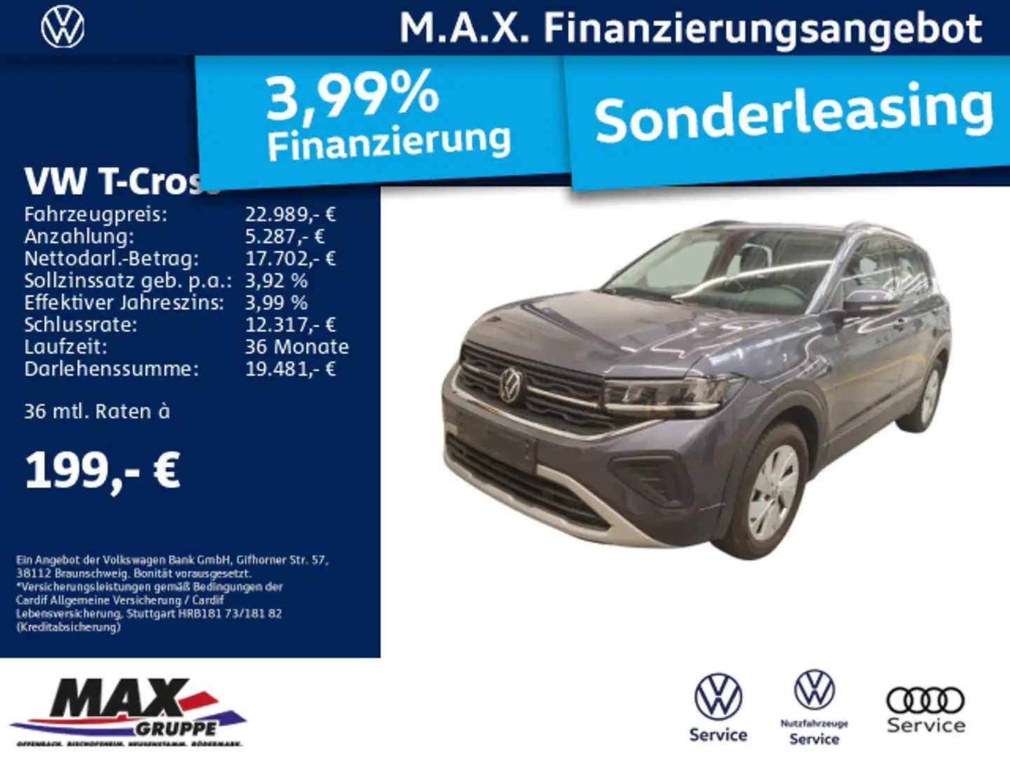 Volkswagen T-Cross 1.0 TSI LIFE LED+KAMERA+DCP+APP+SITZHZG+ Grijs - 1