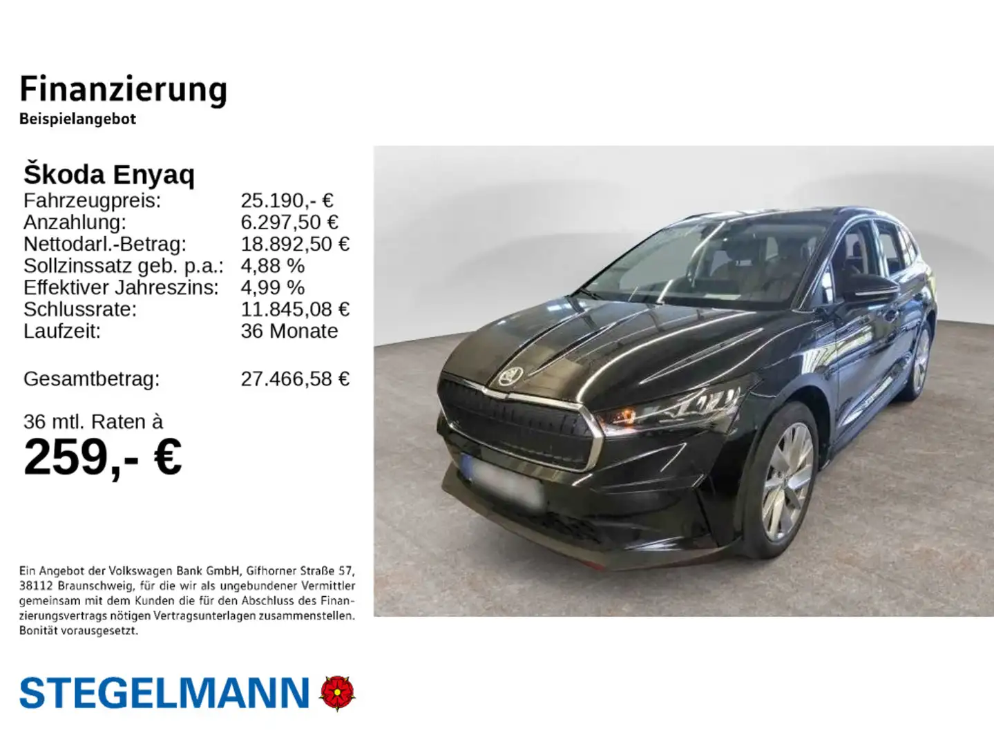 Skoda Enyaq iV 60 Suite 132kW/58kWh *Kamera*Leder*Navi Schwarz - 2