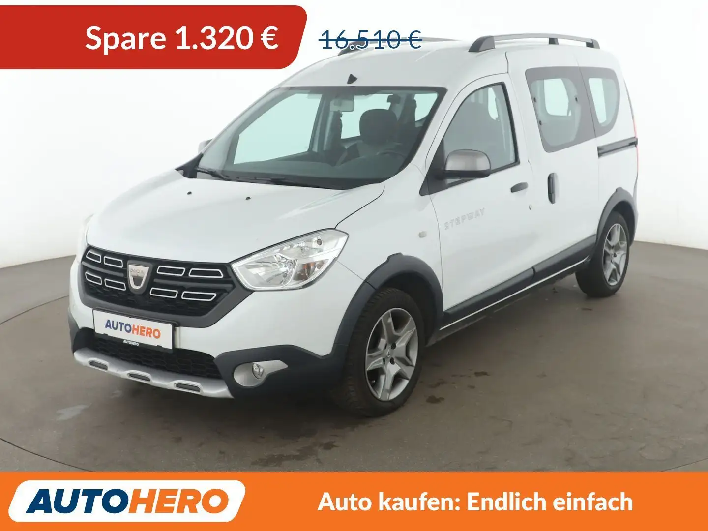Dacia Dokker 1.3 TCe Stepway Plus*NAVI*PDC*SHZ*AHK*KLIMA*TEMPO* Weiß - 1