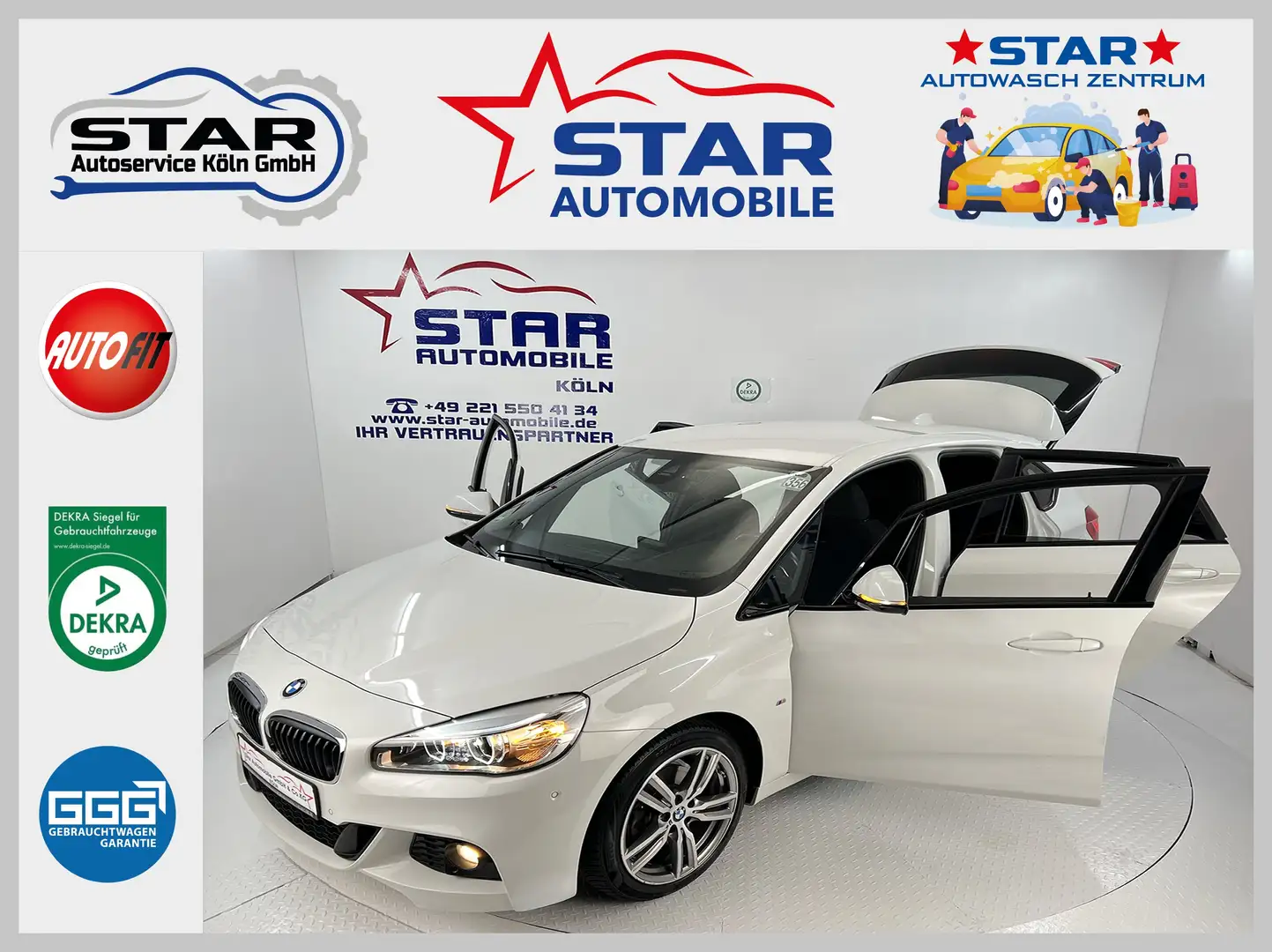 BMW 220 220d Active Tourer M Sport 140KW*Automatik*LED*EU6 Weiß - 1