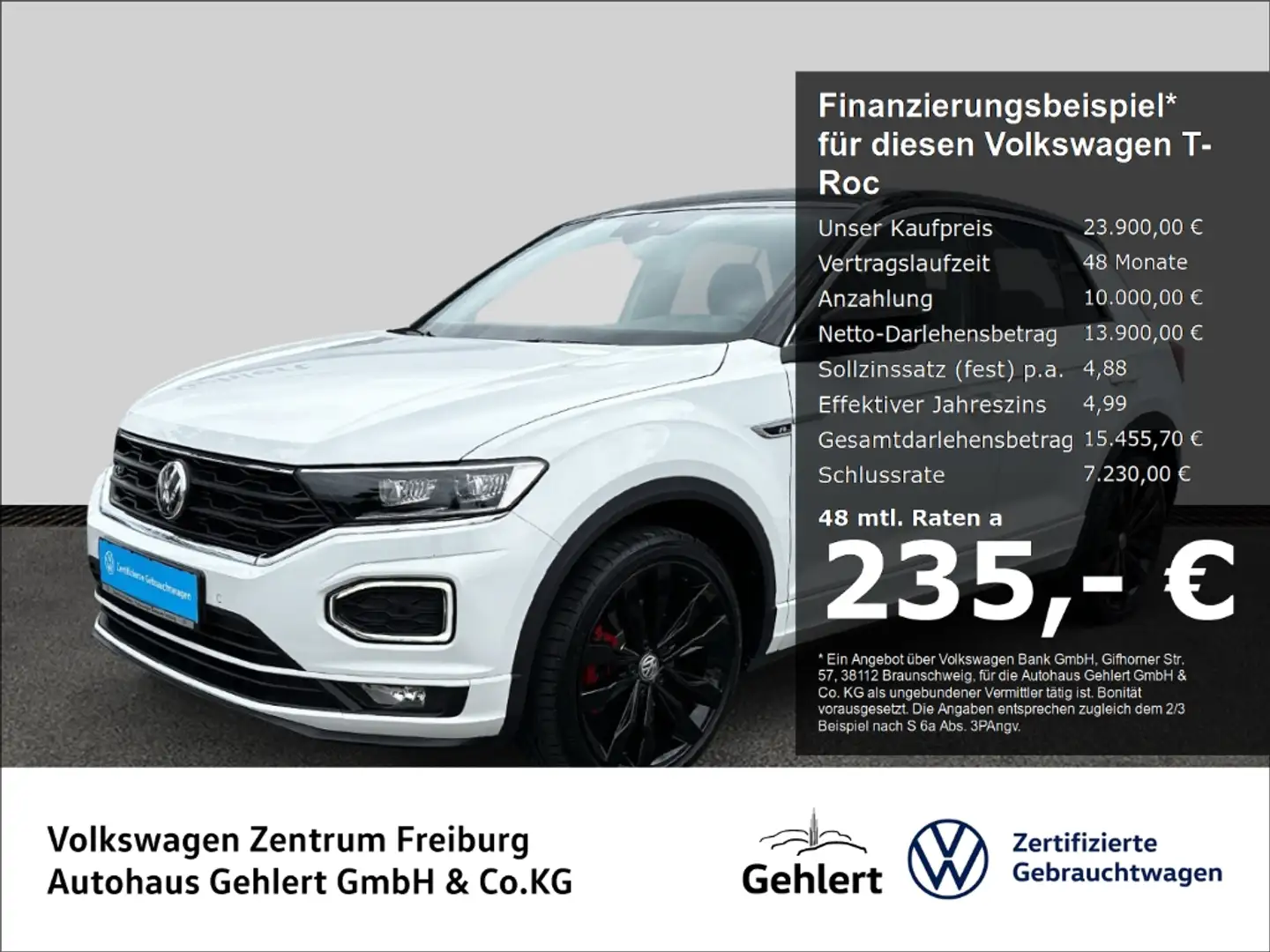 Volkswagen T-Roc R-Line 1.5 TSI DSG AHK Navi LED ACC Kamera Wit - 1