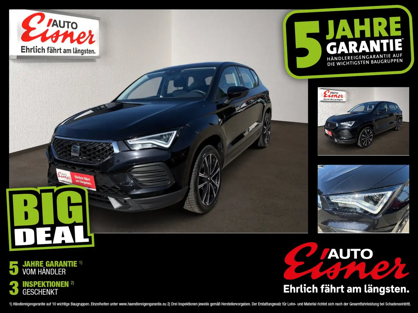 SEAT Ateca Reference Edition 1.0 TSI Wenig KM Schwarz - 1