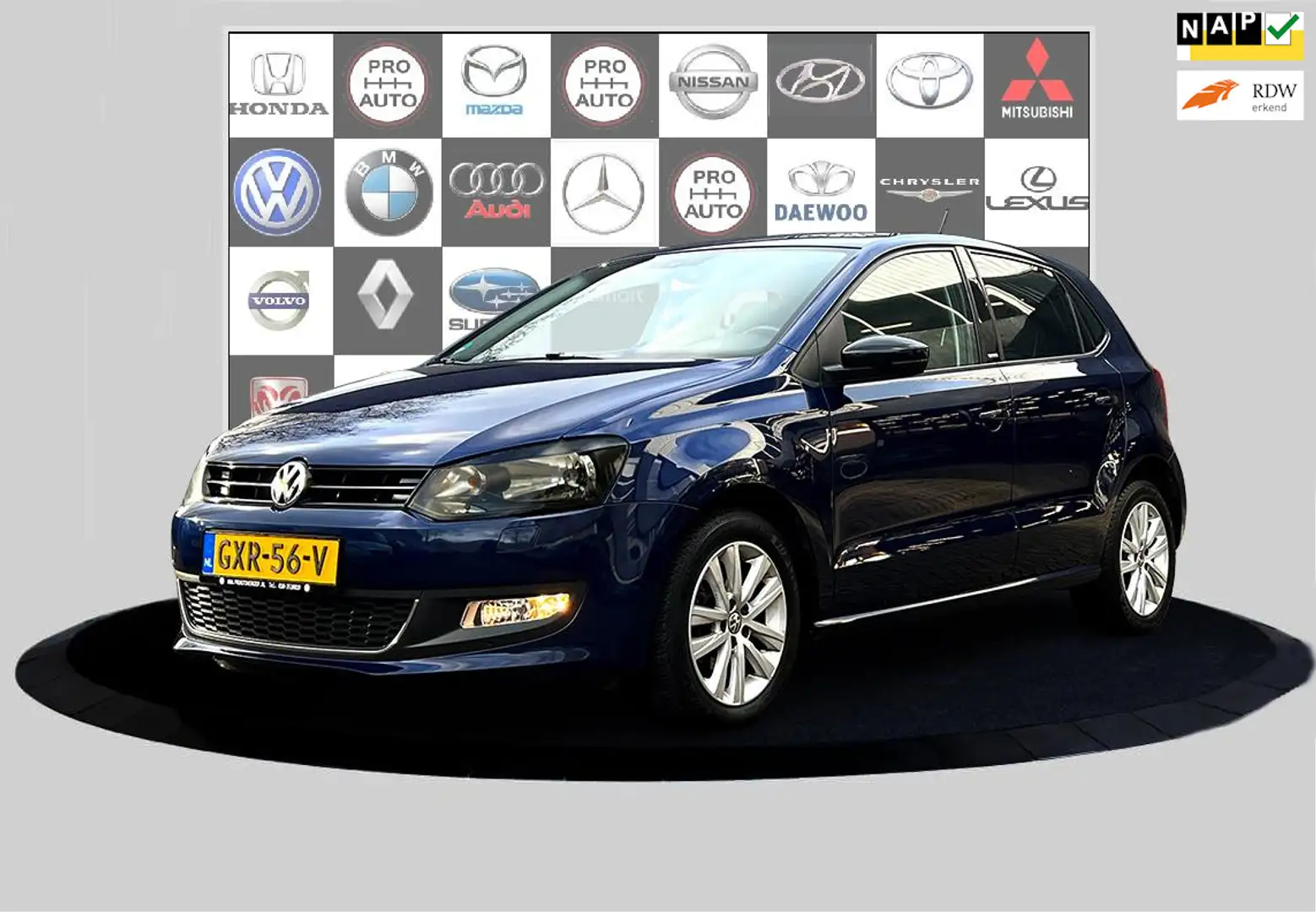 Volkswagen Polo 1.2-12V BlueMotion Comfortline carplay_Clima_Stoel Blauw - 1