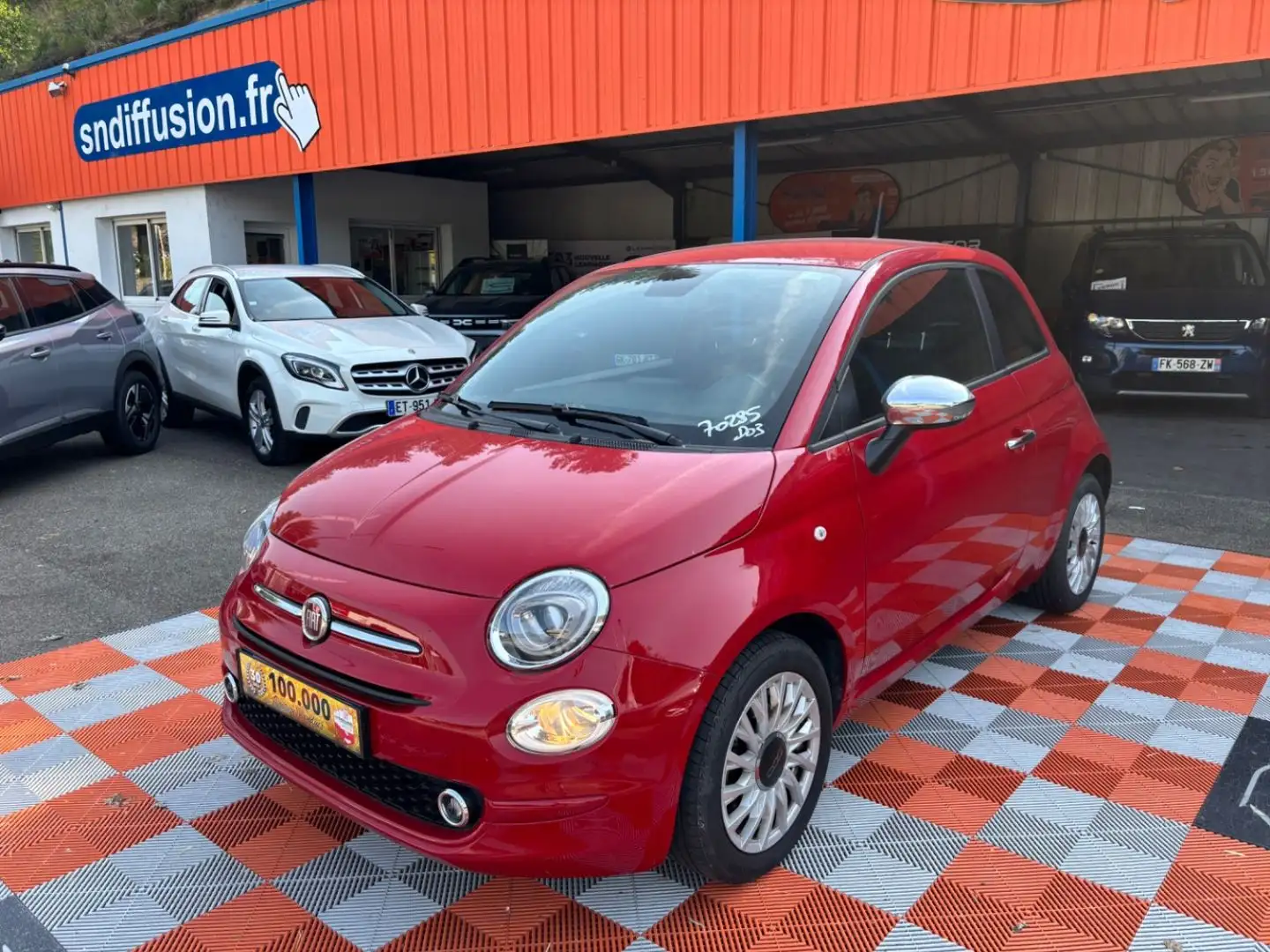 Fiat 500 1.0 Hybrid 70 JA 15\u0026amp;quot; Radar Anti-Brou Rouge - 1
