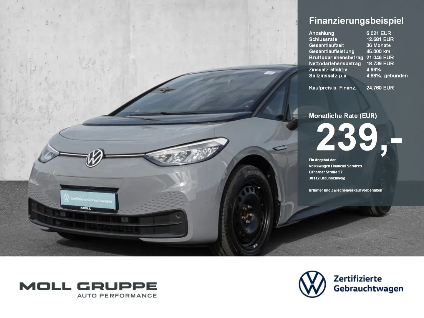 Volkswagen ID.3 Pro Performance KLIMAA. LED NAVI Schwarz - 1
