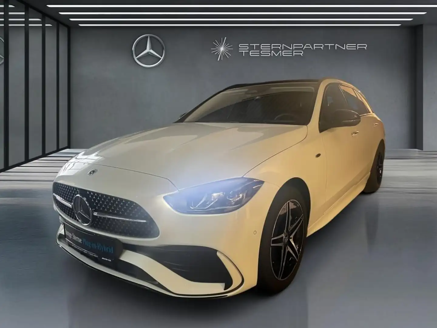 Mercedes-Benz C 300 de T AMG+NIGHT+PANO+AHK+360°+BURMESTER Blanco - 1