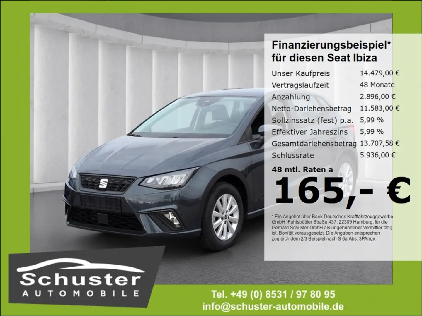 SEAT Ibiza Style 1.0*LED Tempo PDC Full-Link 2Z-Klima Grau - 1