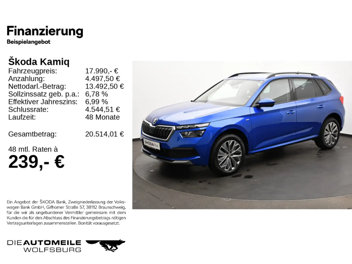 Skoda Kamiq 1.0 TSI Clever AHK/Tempo/Einparkhi Blau - 2
