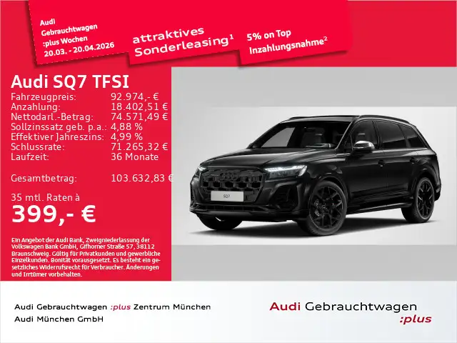 Audi SQ7 Pano/B&O/HD-Matrix/StdHzg/ACC/Kamera/PD