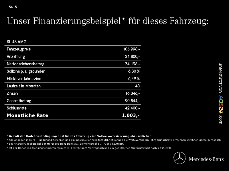 Mercedes-Benz SL 43 AMG PREMIUM PLUS Hinterachslenkung Leder Burmes — photo 6