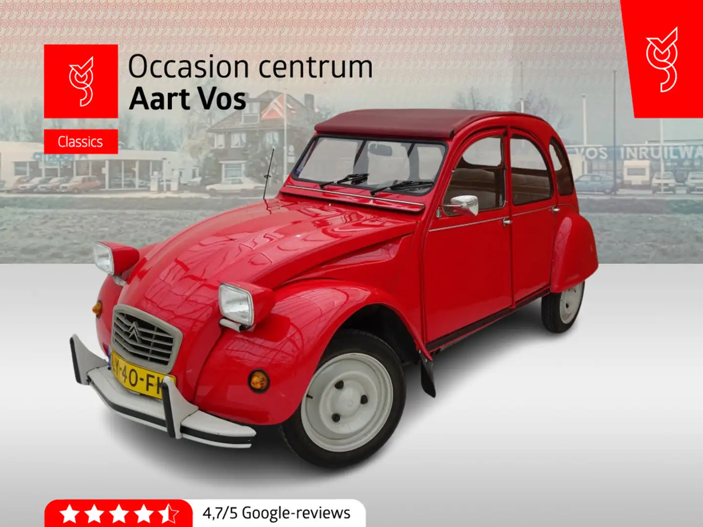 Citroen 2CV 2CV6 Club | Nette auto | 1e eigenaar | Taxatie rap Rood - 1
