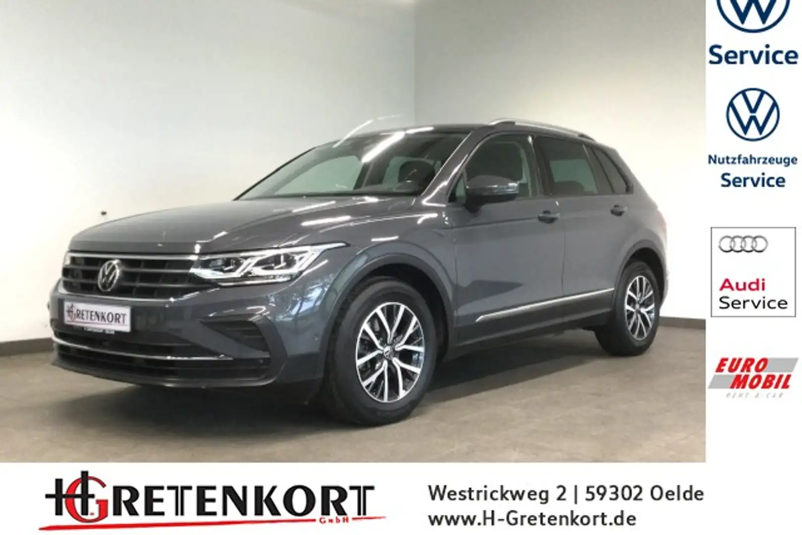 Volkswagen Tiguan 1.5 TSI DSG Life ACC Side Assist Kamera Easy Open Gris - 1