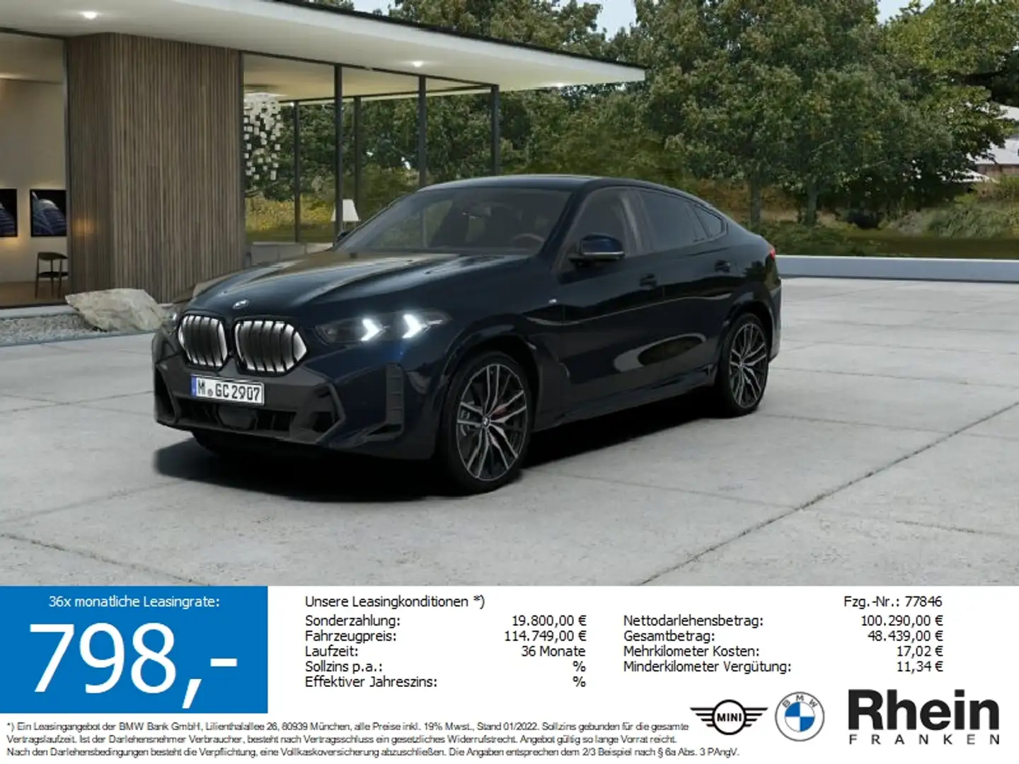 BMW X6 xDrive30d M Sportpaket Pro AHK.22.HK.IcoGlow Negru - 1