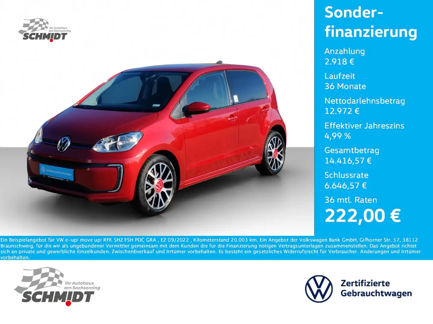 Volkswagen e-up! move up! RFK SHZ FSH PDC GRA Rot - 1