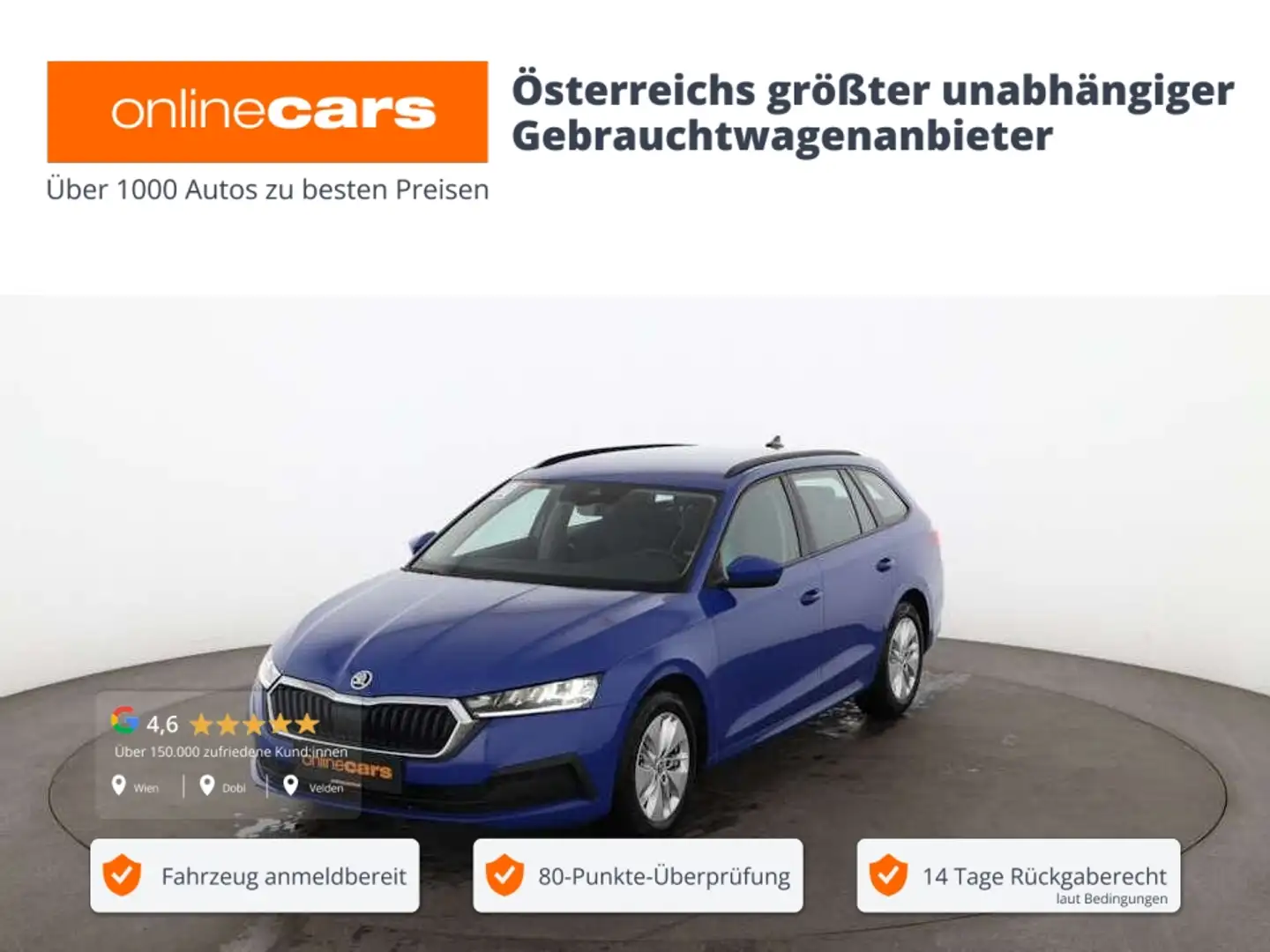 Skoda Octavia Combi 2.0 TDI Ambition Aut LED RADAR NAVI Blau - 1