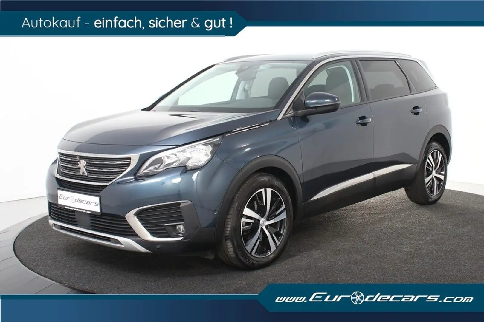 Peugeot 5008 Allure 130 *1.Hand*Leder*Memory*Navi*EHK* Blau - 1