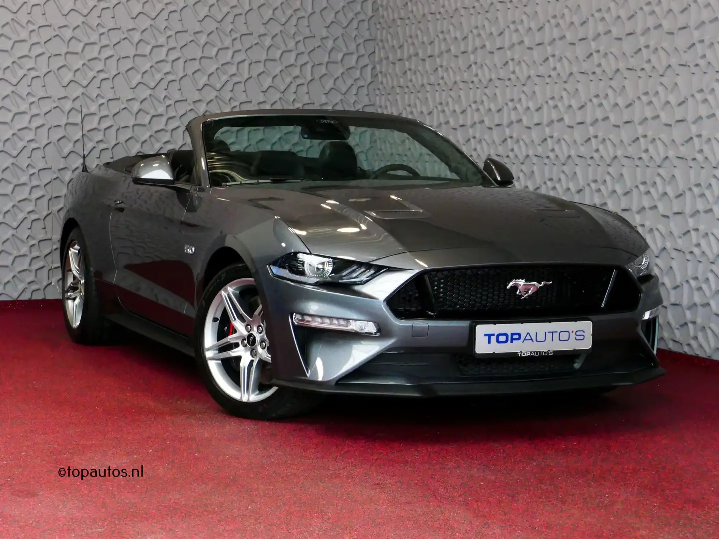 Ford Mustang Convertible 5.0 V8 GT ✅ STOEL.VERW/KOELING ✅FABRIE Grijs - 1