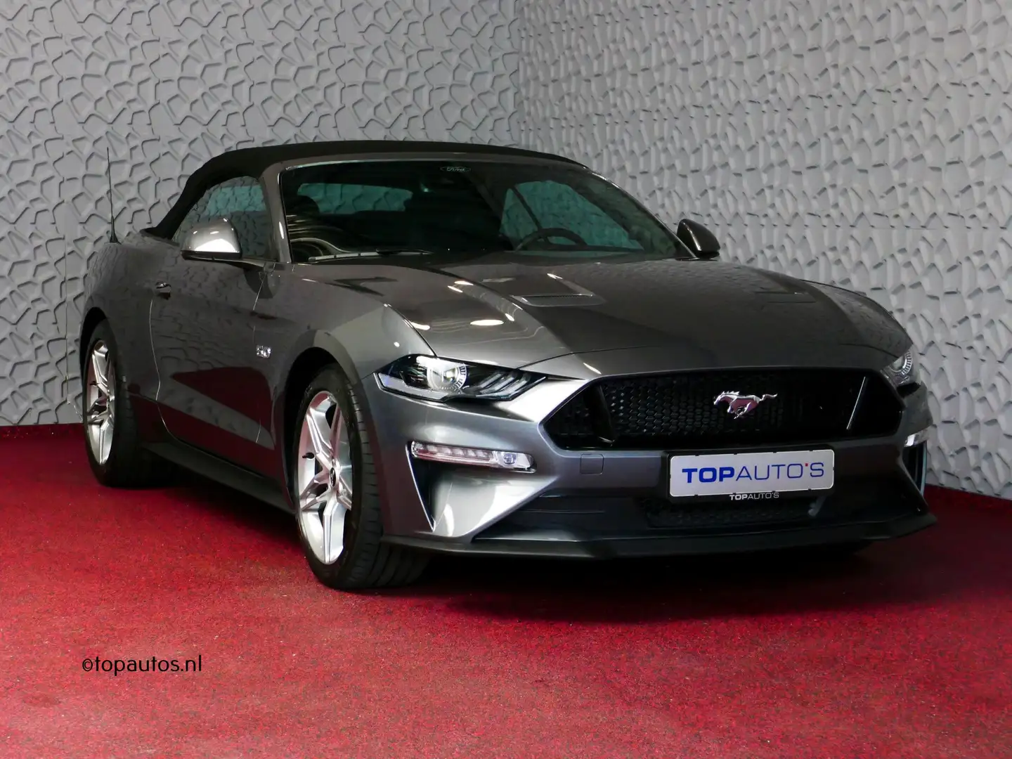 Ford Mustang Convertible 5.0 V8 GT ✅ STOEL.VERW/KOELING ✅FABRIE Grijs - 2