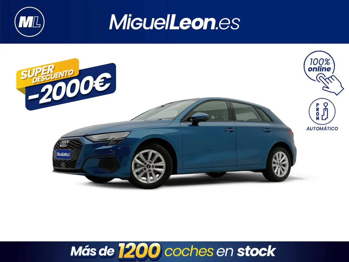 Audi A3 Sportback 30TDI Advanced S tronic Bleu - 1
