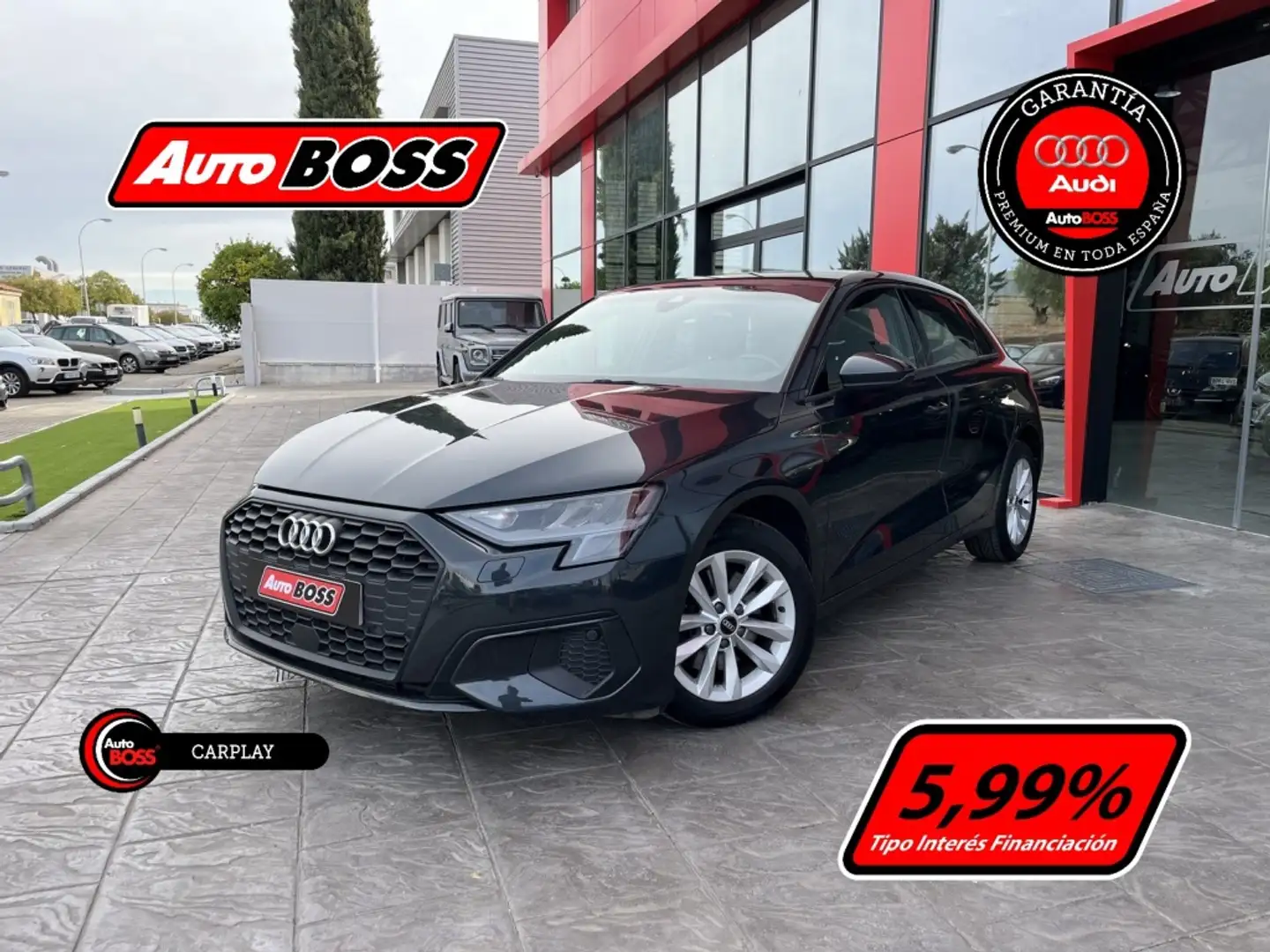 Audi A3 Sportback 30TDI Gris - 1