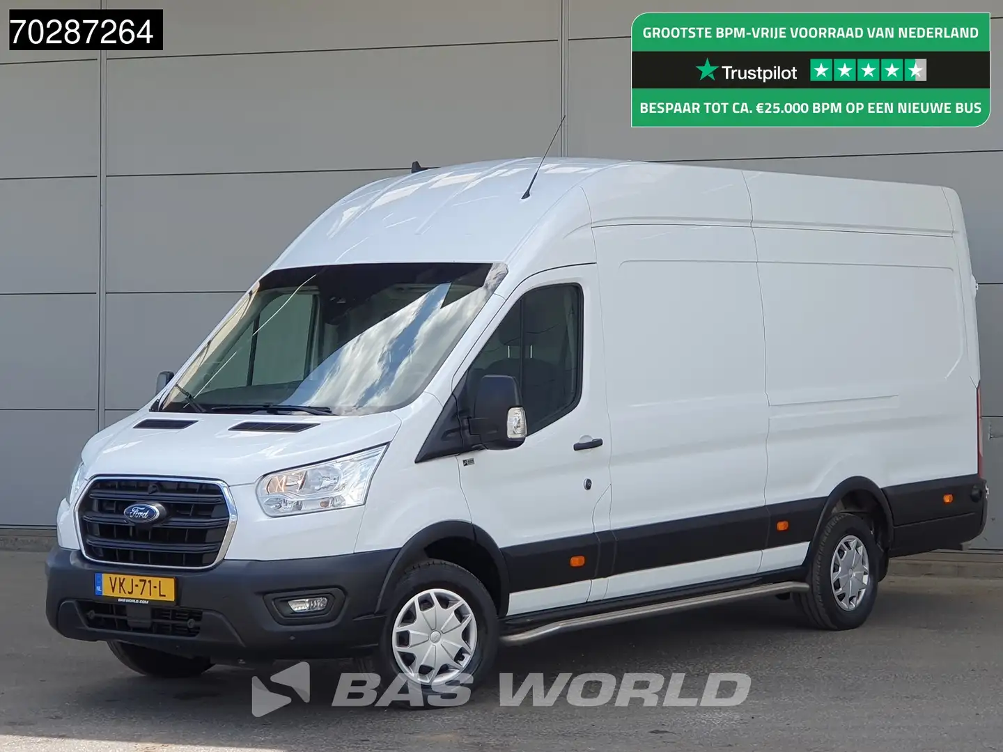 Ford Transit 130pk L4H3 Airco Cruise Camera Parkeersensoren Eur Wit - 1