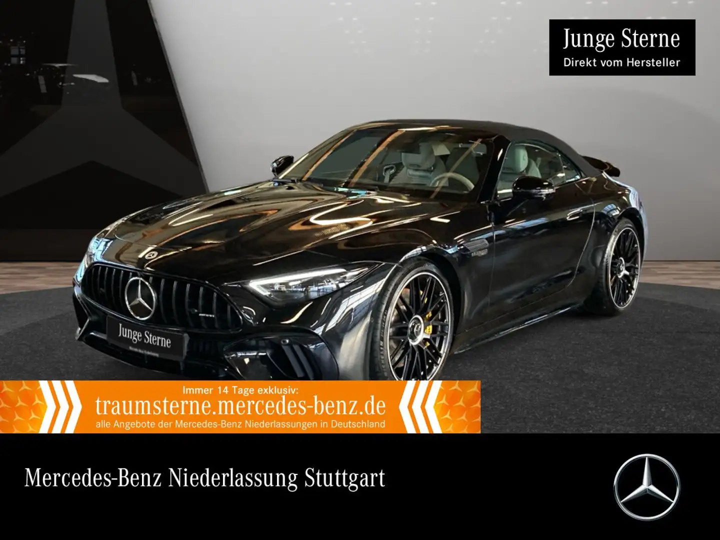 Mercedes-Benz SL 63 AMG Cab. 4M 360° Burmester Distr+ Multisitz Schwarz - 1