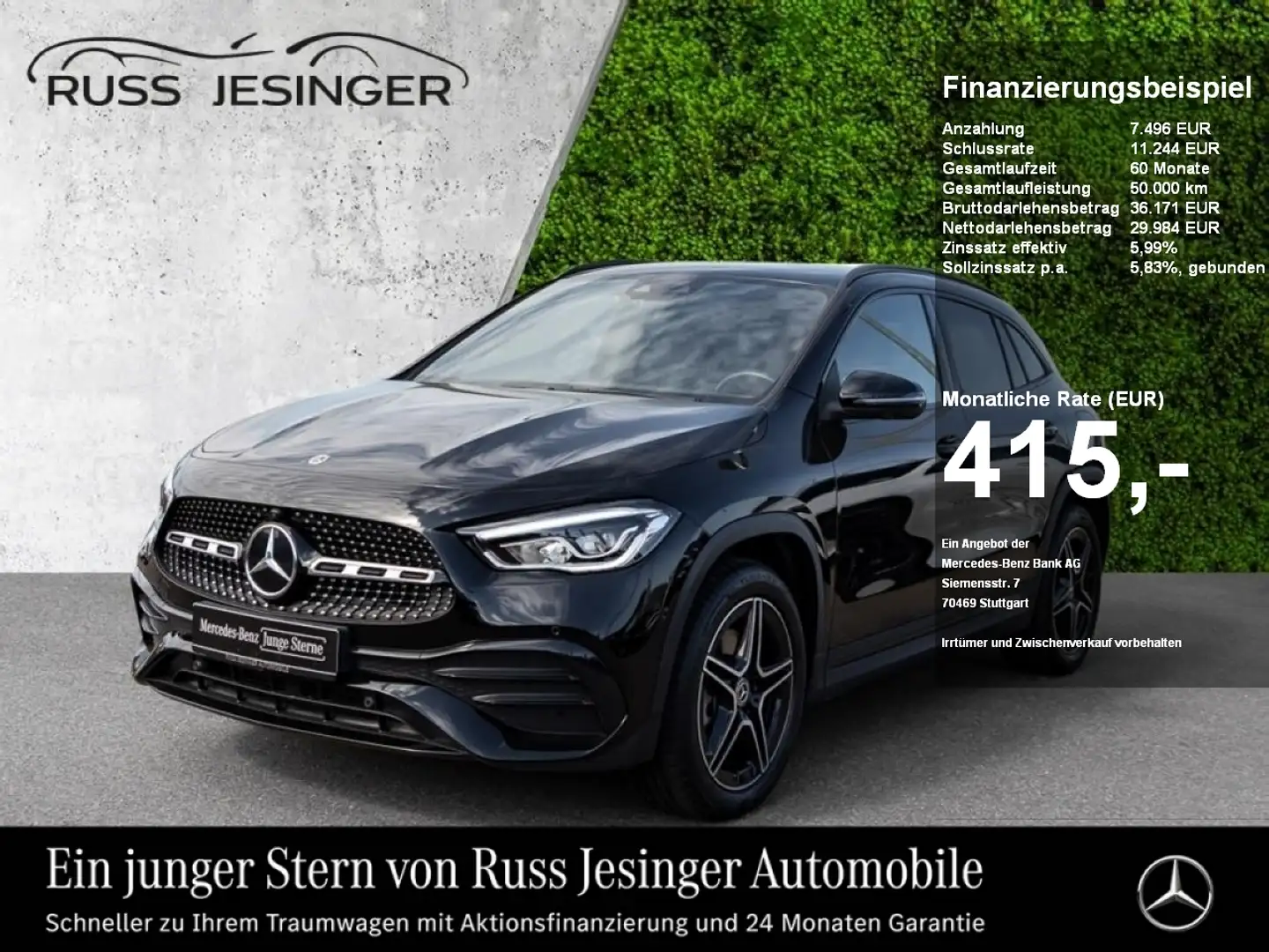 Mercedes-Benz GLA 250 e AMG Line *Navi*HUD*LED*Navi*360°*Night Zwart - 1