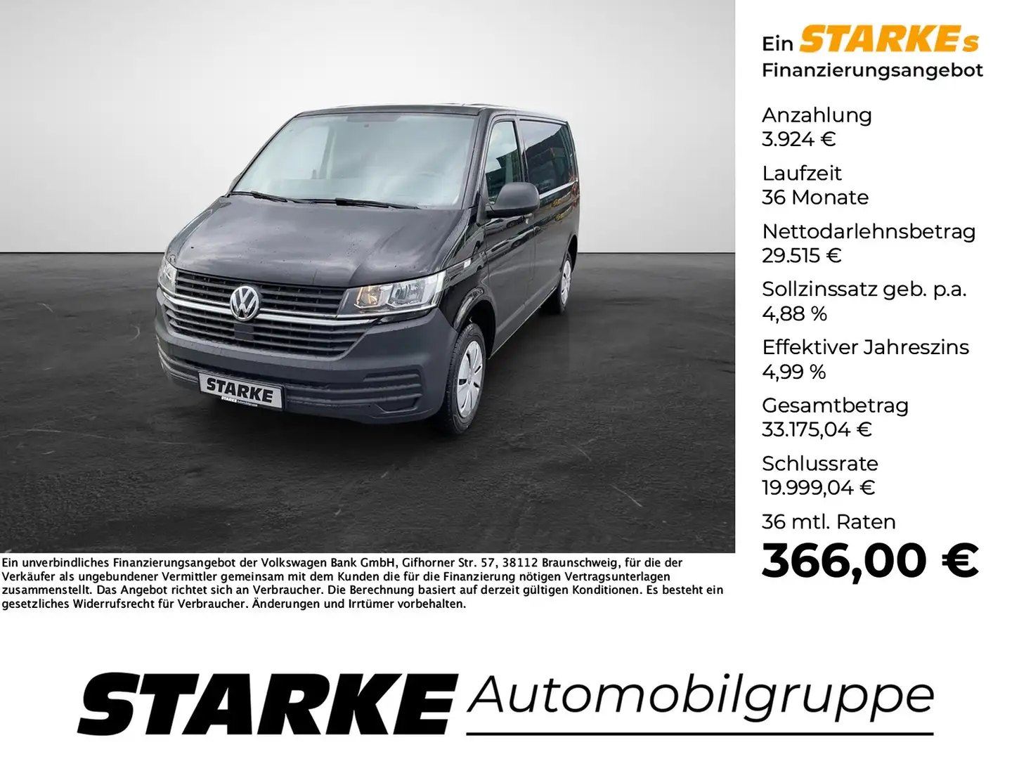 Volkswagen T6 Transporter T6.1 2.0 TDI Kasten Trennwand mit Tiefenausstel... Fekete - 1