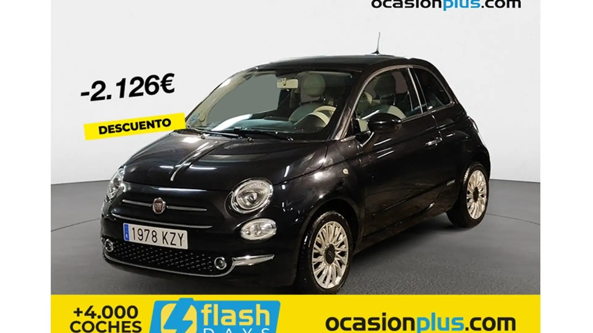 Fiat 500 1.2 GLP Lounge Noir - 1
