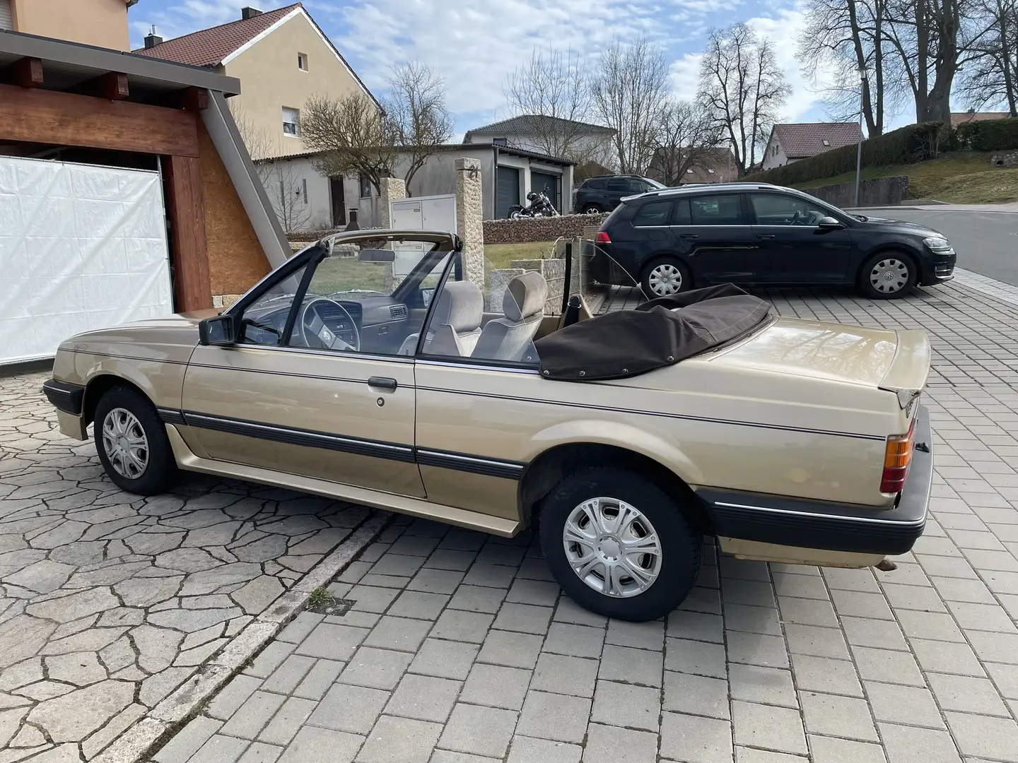Opel Ascona Cabrio Bastler Auto Kein Tüv, Verdeck Eingerissen Gold - 2