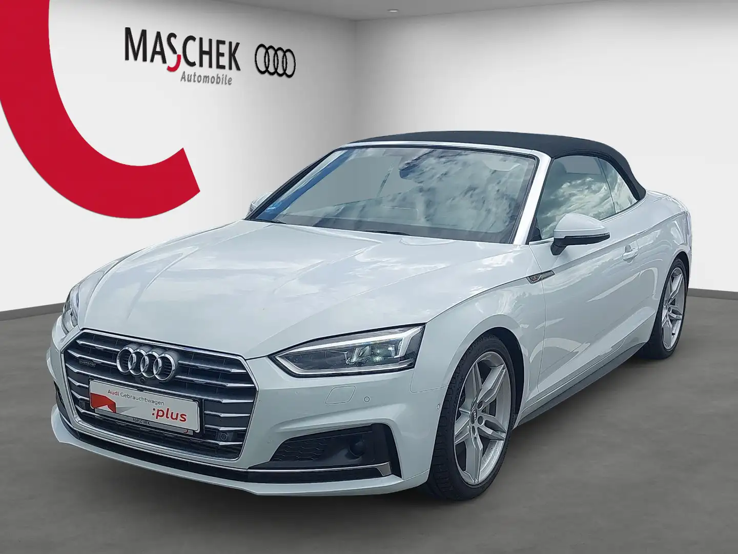 Audi A5 Cabriolet S line 50 TDI Matrix Kopfh HUD Tour Memo Weiß - 1
