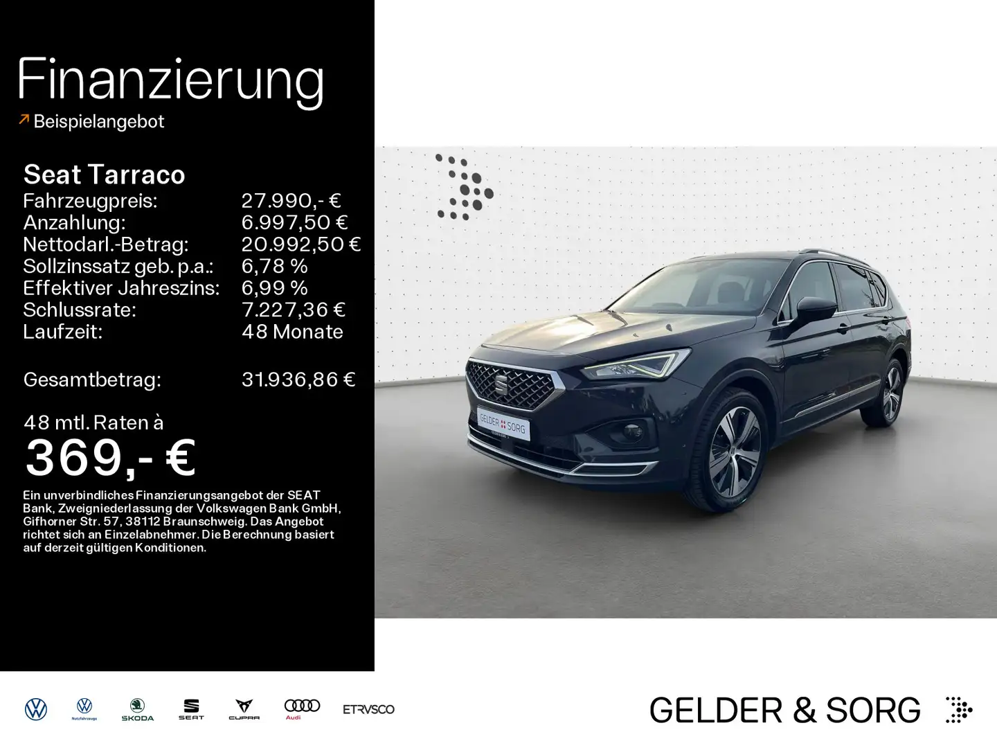 SEAT Tarraco Xcellence 2.0 TDI 7Sitze*AHK*LED*RFK Grau - 1