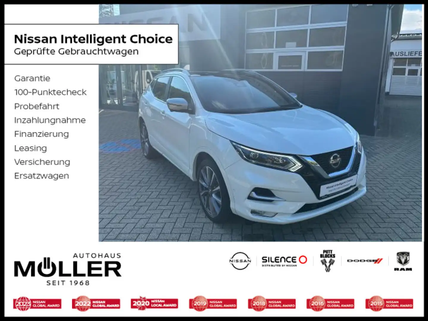 Nissan Qashqai 1.3DIG-T Tekna+ Navi LED AVM Nappa-Leder Weiß - 1