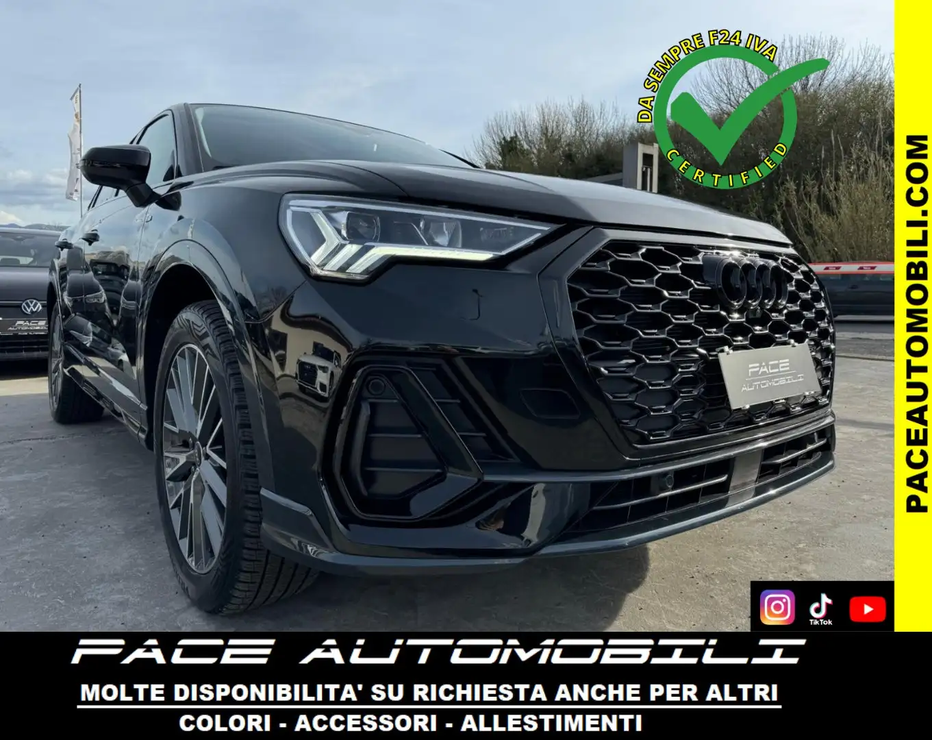 Audi Q3 35TFSI SPORTBACK SPB SLINE S-LINE BLACK PACK PELLE Nero - 1
