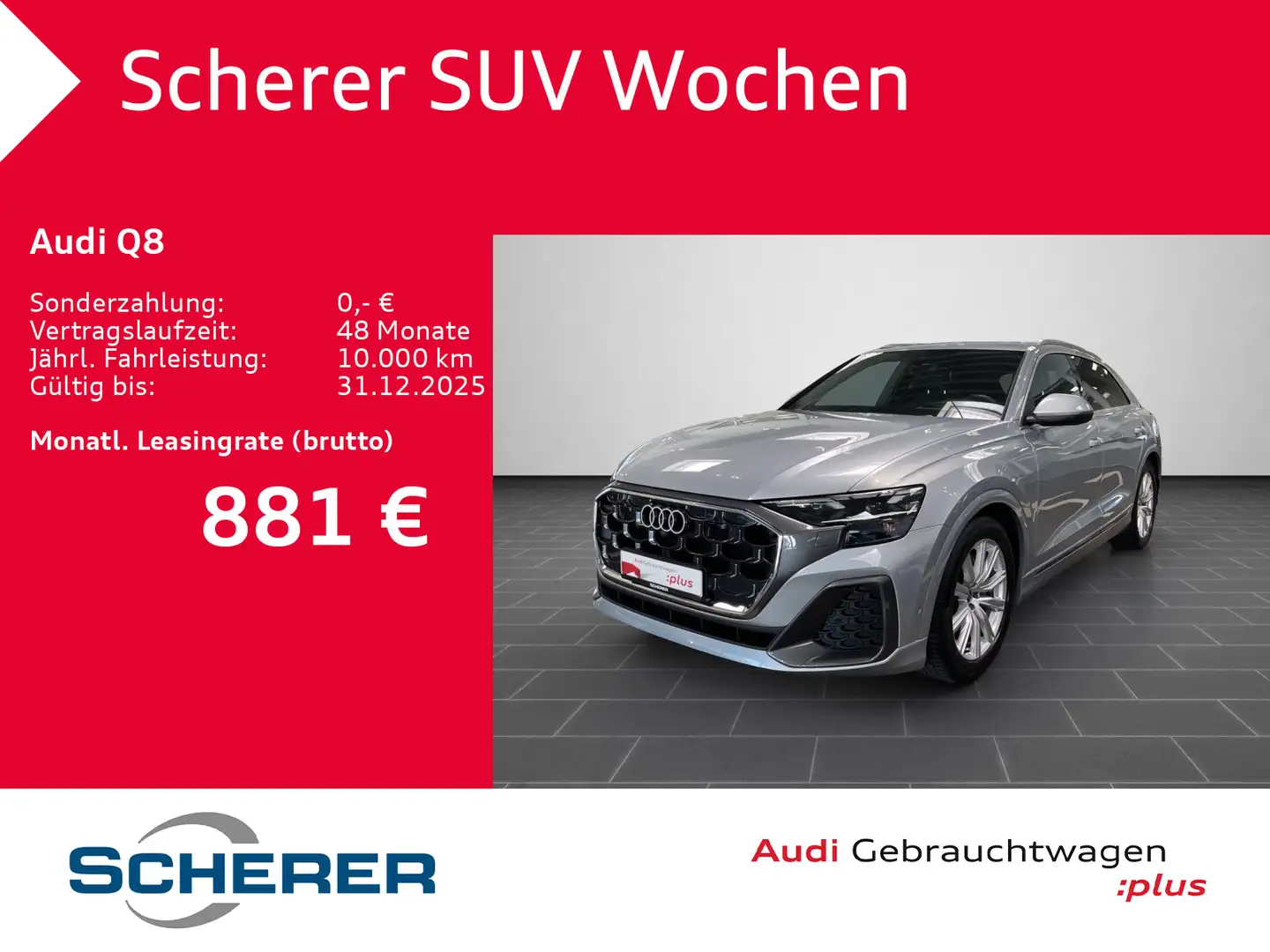 Audi Q8 50 TDI quattro 210(286) kW(PS) tiptronic Silber - 1
