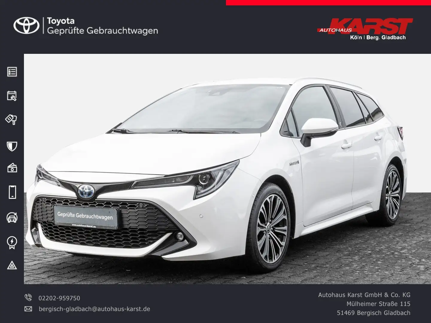 Toyota Corolla 2.0 l Hyb.TS.Team D Carplay*SHZ*Kamera Bílá - 1