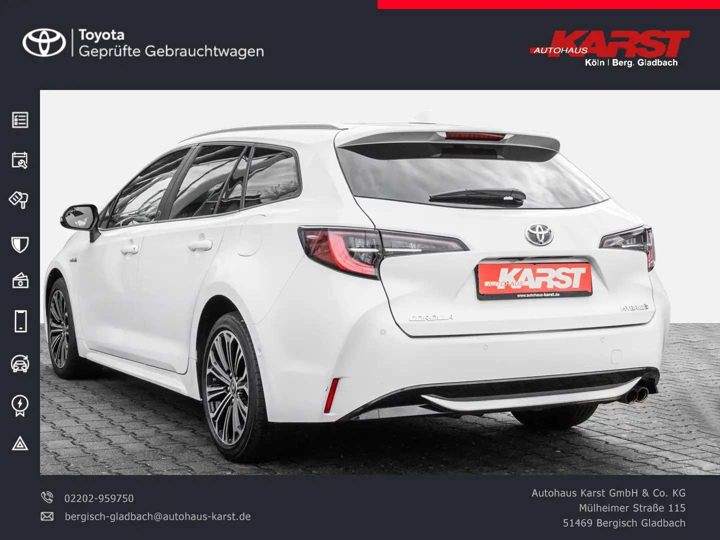 Toyota Corolla 2.0 l Hyb.TS.Team D Carplay*SHZ*Kamera Bílá - 2